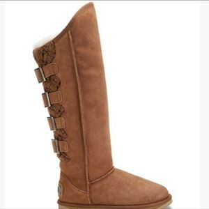 Australia Luxe Collective Spartan Suede Knit X-Tall Boot in Chestnut #470